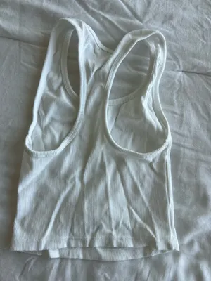 Forever 21 White Ribbed Racerback Tank thumbnail 3