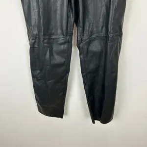 Lulus Open Minded Black Vegan Leather Pants High Waist Tapered Small NWT thumbnail 12