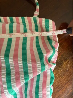 J.Crew Women's One Piece Swimsuit Size 6 Pink Green White Striped thumbnail 7