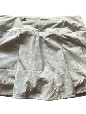 LULULEMON Pace Rival Mid-Rise Skirt Terrazzo Marble Silver size 2 EUC Pickleball thumbnail 2