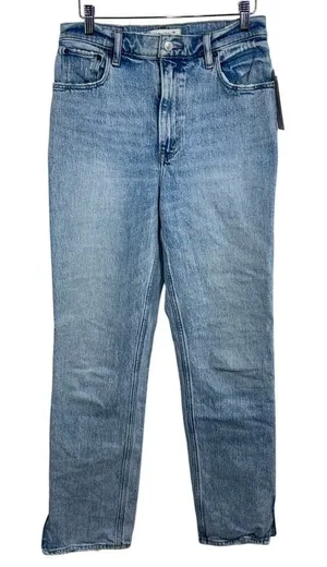Abercrombie & Fitch The '90s Straight Ultra High Rise Blue Denim Jeans Size 28 6 thumbnail 1