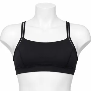 Lululemon Size 6 Straight Up Sports Bra Black Luxtreme Wicking Stretch Yoga Logo thumbnail 3