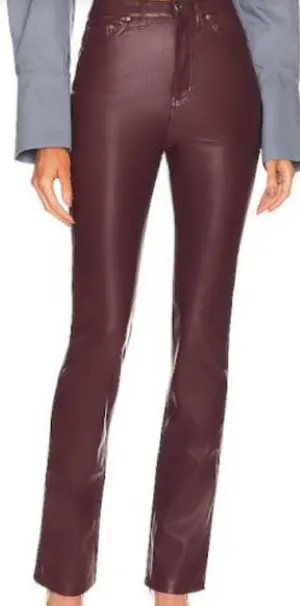 Revolve AFRM Heston Vegan Leather Straight Leg Pants thumbnail 1