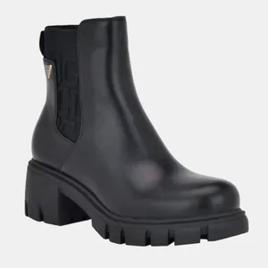 Guess Keva Booties Lugged Sole Chelsea Boots in Black thumbnail 2