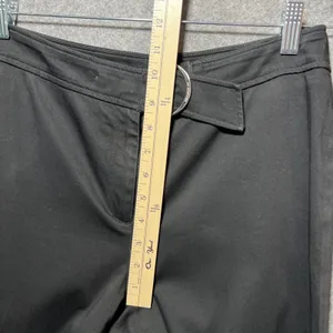 Jones New York Signature Black D-Ring Belted Straight Leg Trousers Size 8‎ thumbnail 5