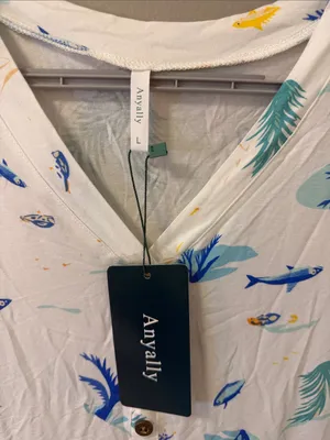 NWT beach theme resort wear vacation super soft pajama set,L thumbnail 3