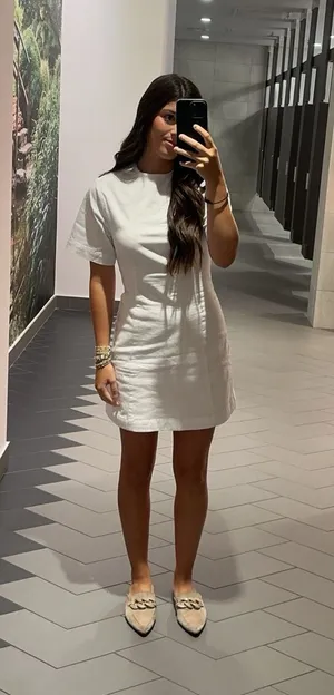 Abercrombie Dress Mini White Linen thumbnail 1