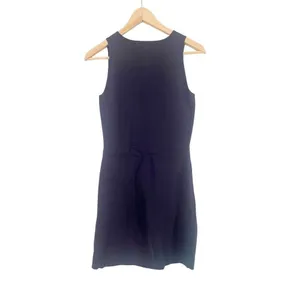 Elizabeth and‎ James Navy Blue Half Zip Sleeveless Bodycon Mini Dress Small thumbnail 2