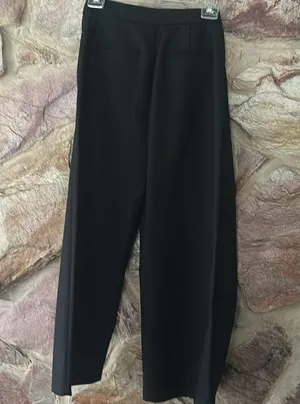 Commense Solid Asymmetrical Straight Leg Pants Set size xs Black thumbnail 9