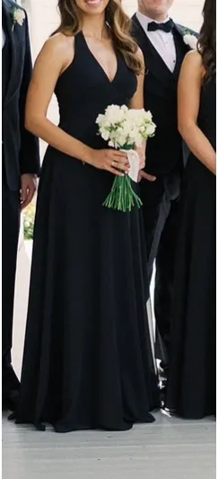Azazie Tessie Bridesmaid Dress Black thumbnail 5