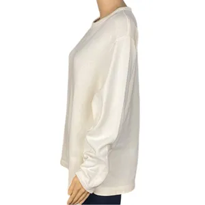 Eddie Bauer classic 100% Cotton butter cream crew neck sweater Heavier Large thumbnail 6
