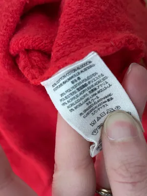 ☀️3/$25 Free People red slouchy cowl neck sweater cotton wool small thumbnail 6