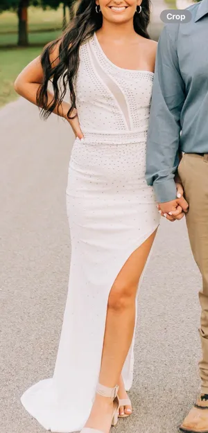 White Rhinestone Dress thumbnail 4