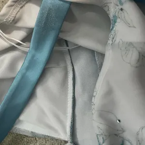 Vintage Y2K Finesse White And Blue Floral sparkle Dress thumbnail 10