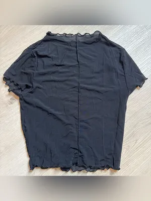 Princess Polly Black Short Sleeve Mesh-Inset Tee thumbnail 2