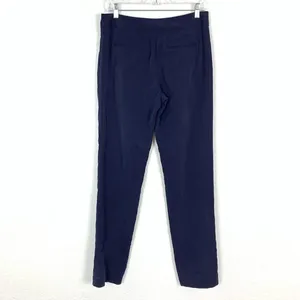 Anthropologie Daughters Of The Liberation Navy Blue Pleated‎ Tapered Pants High Rise 4 Tall thumbnail 3