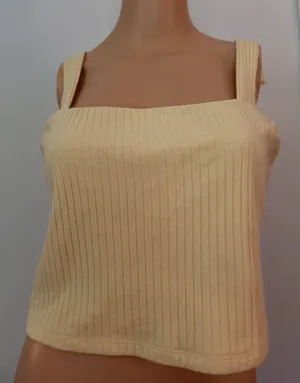 American Eagle Cropped Tank Yellow thumbnail 1