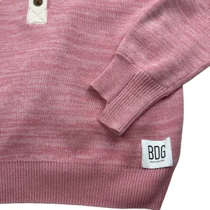 BDG Urban Outfitters Women's MEDIUM Renna Pink Long Sleeve Rugby Sweater Prep thumbnail 6