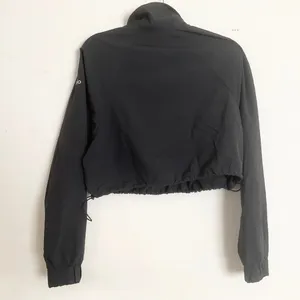 Alo Yoga Cropped 1/4 Zip Alumni Pullover Black S thumbnail 7