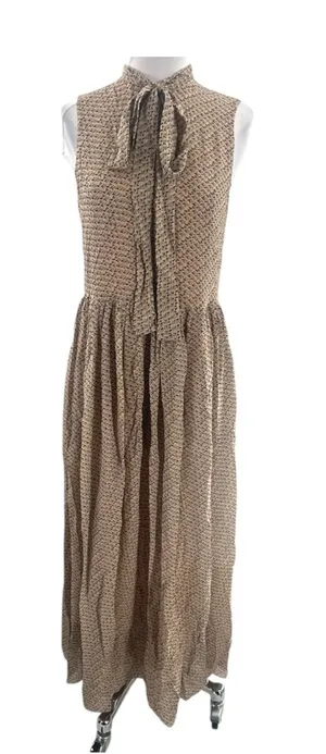 R/R studio silk bow neck maxi dress floral‎ sz 0 thumbnail 1