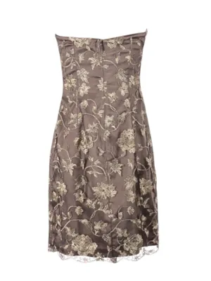 Adrianna Papell ✶ Strapless Lace Sheath Cocktail Dress ✶ Floral Embroidery ✶ 2 thumbnail 5