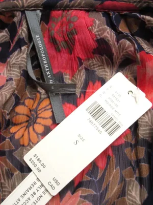NWT Anthropologie The Marais in Red Floral Print Chiffon Maxi Dress S thumbnail 7