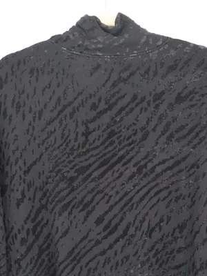 Majestic Filatures Woman's Black Burnout Velvet Cowl Neck Long Sleeve Top XL thumbnail 11