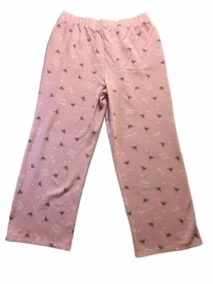 Rae Dunn Pink Martini All Over Print Pajama Lounge Pants Size Large L thumbnail 2