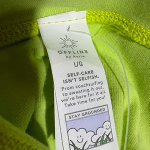 OFFLINE by Aerie‎ Bike Shorts Women L Lime Green Activewear Pilates Gym Sporty thumbnail 6
