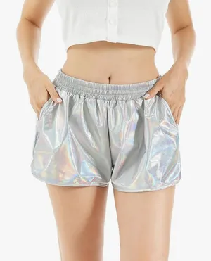 Metallic Gray Party Shorts thumbnail 1