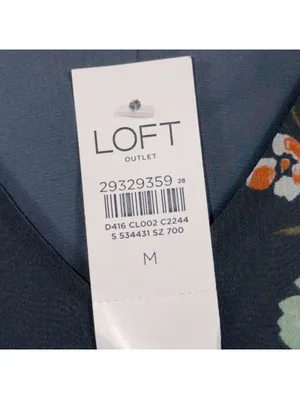LOFT Floral Smocked Waist Dress Medium NWT thumbnail 9