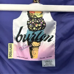 Burton DryRide Fur Trim Snowboard Puffer Vest Purple Small Y2K thumbnail 12