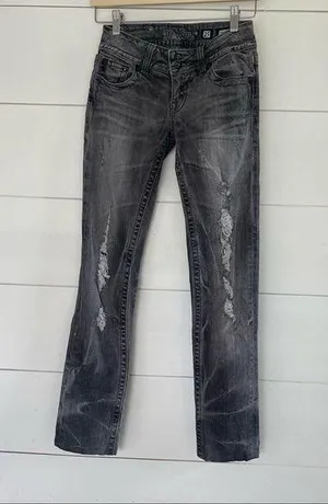 Miss Me Black Distressed Skinny Jeans thumbnail 1