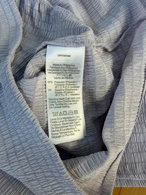 Madewell Shirred Crewneck Short Sleeve Crop Top Dusty Lavender Small thumbnail 5