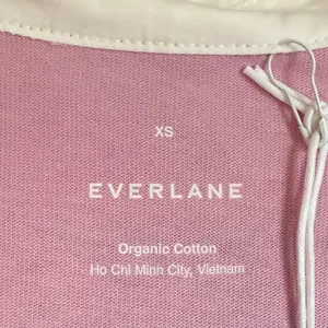 NWT Everlane The Oversized Rugby Polo Shirt Pink Purple‎ Organic Cotton XS thumbnail 7