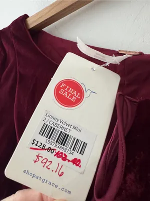 Free People Linney Velvet Minidress in Cabernet Burgundy‎ thumbnail 9