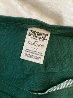 Victoria’s Secret PINK green white MSU Michigan State Spartans t-shirt tee small thumbnail 4