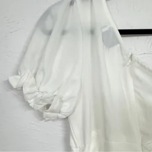 Hello Molly Not Fair On Me White One Shoulder Mini Dress Womens 6 Ruched Ruffled thumbnail 10