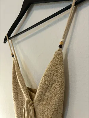 Crochet tank top Tan thumbnail 2