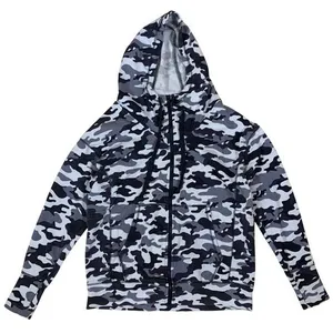 Fabletics Camo Zip Up Hoodie Small Black Gray Full‎ Zip Drawstring Sweatshirt thumbnail 1