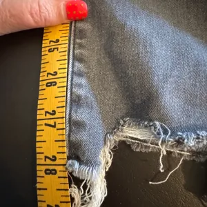 American Eagle Skinny‎ Jeans 14 Black Distressed High Rise Frayed Jegging Punk thumbnail 11
