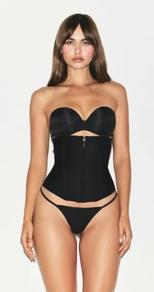 Skims Body Waist Cincher Onyx Large thumbnail 1