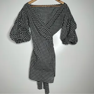 Lovers + Friends Gabriel Ruched Sleeve Wrap Mini Dress Size XS thumbnail 3