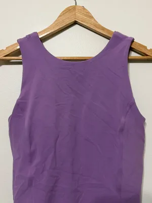 Lululemon Nulu Twist Back Yoga Tank Top Size 8 Purple thumbnail 3