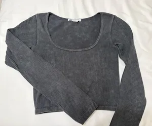 ZARA Crop Long Sleeve Top thumbnail 1