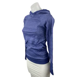 Lululemon Rest Less Women's Blue Hoodie Hooded Long Sleeve Sweatshirt Top Sz 12 thumbnail 2