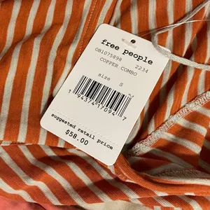 NWT Free People Halo Stripe Tee in Copper thumbnail 8