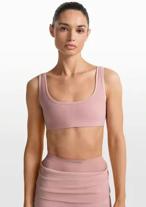 SKIMS x Nike ribbed seamless micro scoop bra Color Himalaya/ecru thumbnail 1