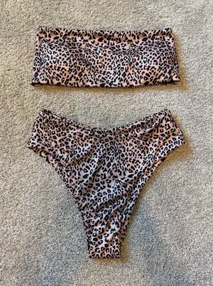SheIn Leopard Print High-Waist Bikini thumbnail 1