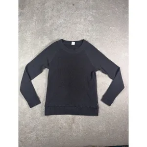 aritzia tna black waffle knit top long sleeve xs thumbnail 3